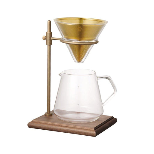Kinto Brass Brewer Stand Set, simple, Kinto - Barista Warehouse