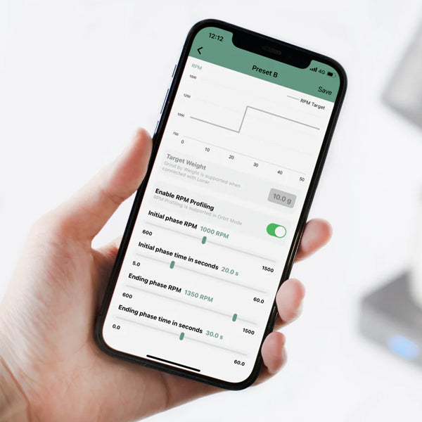 Acaia Orbit Coffee Grinder App