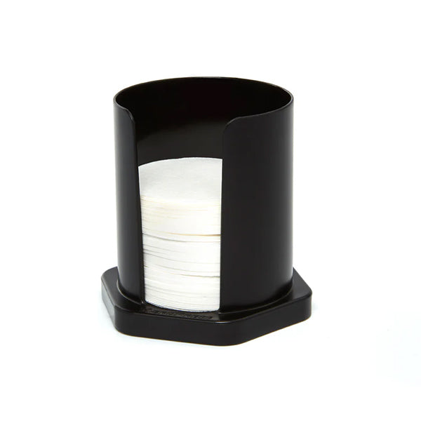 AeroPress filter holder in black for coffee brewing paper filter storage and easy transport