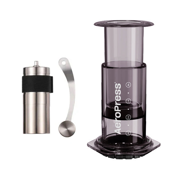 Aeropress Clear Coffee Maker Bundle Ten Mile Mini Black