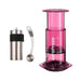 Aeropress Clear Coffee Maker Bundle Ten Mile Mini Pink