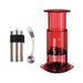 Aeropress Clear Coffee Maker Bundle Ten Mile Mini Red