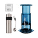 Aeropress Clear Coffee Maker Bundle Ten Mile Tall Blue Bundle