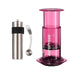 Aeropress Clear Coffee Maker Bundle Ten Mile Tall Pink