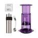 Aeropress Clear Coffee Maker Bundle Ten Mile Tall Purple Bundle