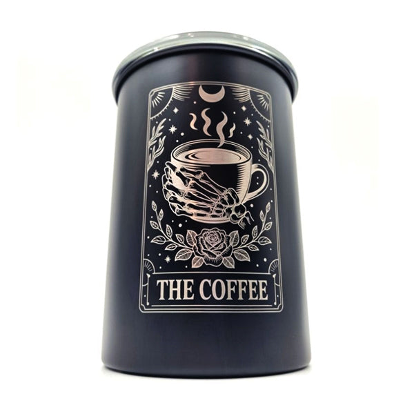 Airscape 7 limited edition engraved art series black coffee bean storage canister with airtight inner lid