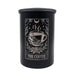 Airscape 7 inch limited edition engraved art series black coffee bean storage canister with airtight lid