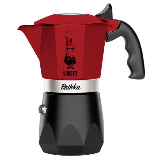 Bialetti Brikka Moka Pot 4 cup red