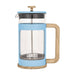 Bialetti Woody Coffee Press 1L Blue with wooden handle and heat resistant glass design