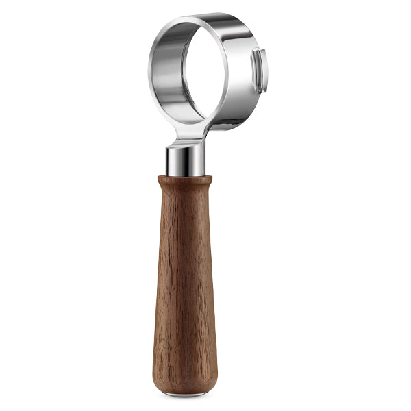 Breville Naked Portafilter 58 mm with ergonomic handle in stainless steel and walnut handle