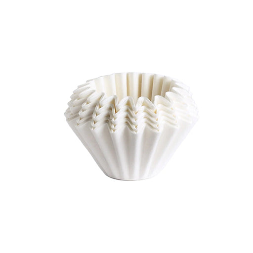Origami wave paper coffee filters for pour over brewing with Origami dripper