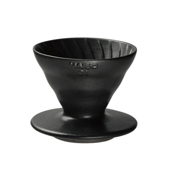 Hario Purion Clay Volcano Black, compatible with V60 dripper size 02—600 ml