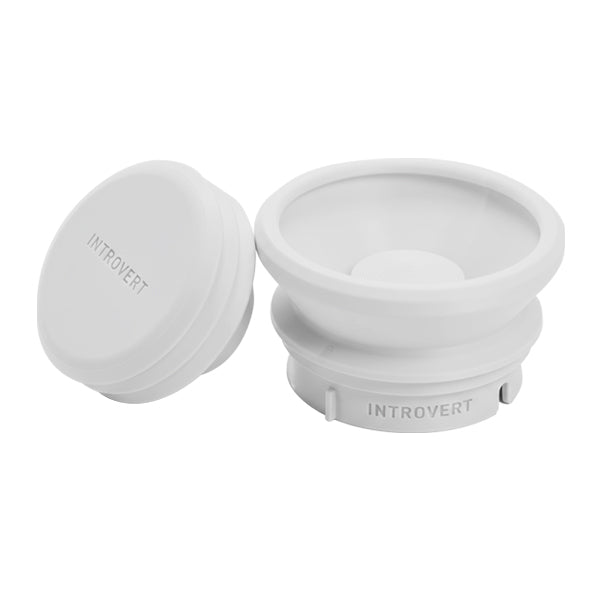 Introvert Baratza Encore ESP Single Dose Hopper and Bellows White designed to improve grind consistency and reduce retention