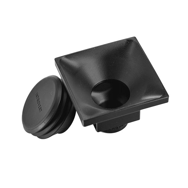 Introvert Eureka Single Dose Hopper and Bellows Black designed to reduce retention and improve grinder workflow