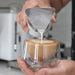 Kruve Create Pitcher - Silver Pouring Latte