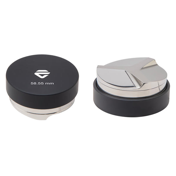 Lelit58 Coffee Leveler with Adjustable Depth and Stainless Steel Base in 58.55 mm Size