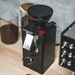 La Pavoni Kube Coffee Grinder in black with 50mm flat burrs for espresso.