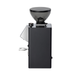 La Pavoni Kube Mill Coffee Grinder with UV-protective black hopper, featuring 50mm hardened steel conical burrs and adjustable grind settings. 