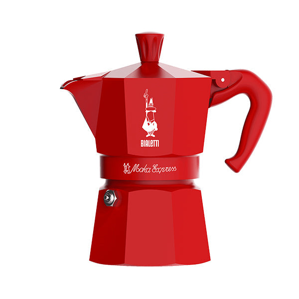 Bialetti Magico Ricordo Moka Express 3-Cup in Red Finish