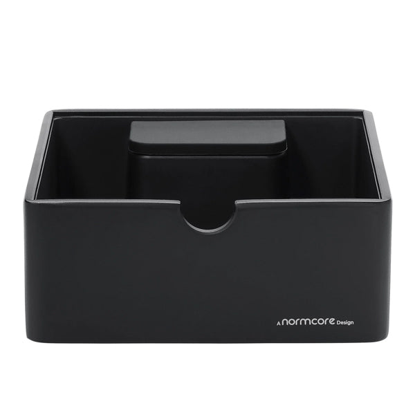 Normcore compact coffee knock box in black