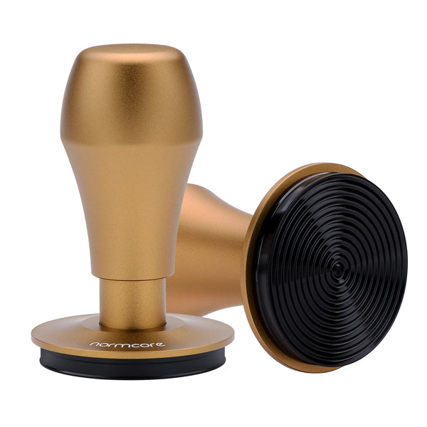 Normcore V4 Spring Loaded Coffee Tamper Gold Ripple Base