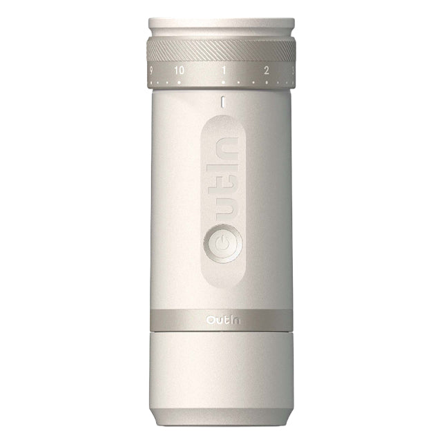 OutIn Fino Portable Coffee Grinder in Sandstone White Finish
