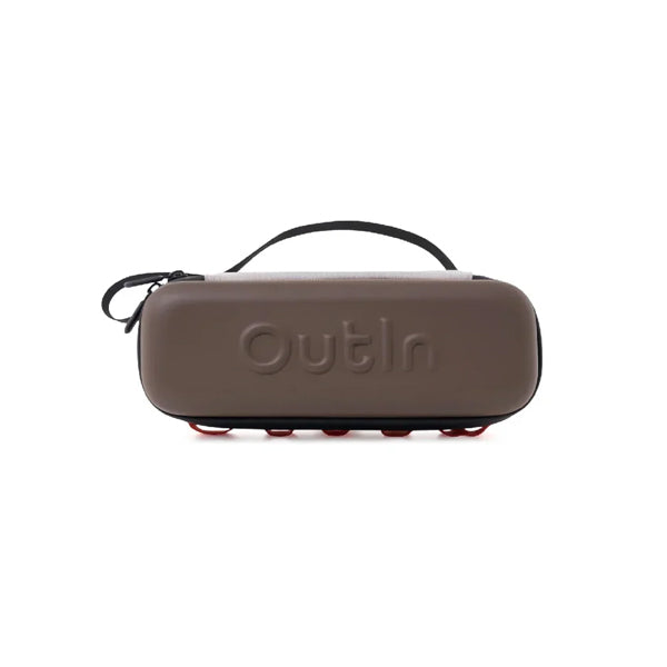 Outin EVA Protective Case Maple Brown durable travel case designed to protect portable espresso machine accessories