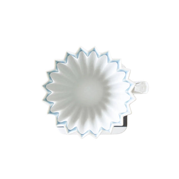 Origami wave coffee filter papers for flat bottom pour over brewing with Origami dripper