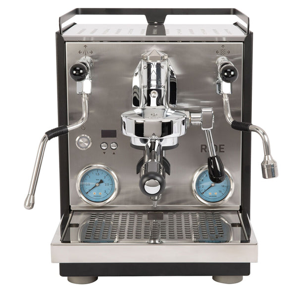 Profitec RIDE Espresso Machine. Sleek stainless steel home espresso maker with PID temperature control and dual boiler system