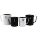 Rhino Pro Stealth Cafe Black and White Set matching milk pitchers designed for professional barista use