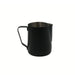 Rhino Pro Stealth Pitcher Black 12oz non stick milk jug with laser etched fill lines for accurate texturing