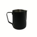 Rhino Pro Stealth Pitcher Black 20oz non stick milk jug with ergonomic handle and latte art spout