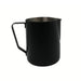 Rhino Pro Stealth Pitcher Black 32oz non stick milk jug with precision spout for latte art