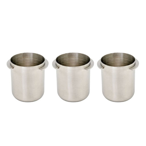 Rhino Short Dosing Cup Weight Calibrated 3 Pack stainless steel cups for precise espresso dosing