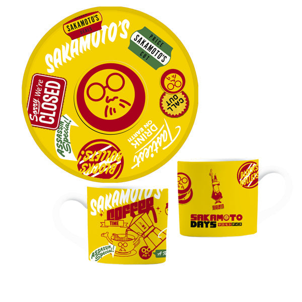 Sakamoto Days Yellow Cups and Saucers Set of 4 – Limited Edition Ceramic Collection