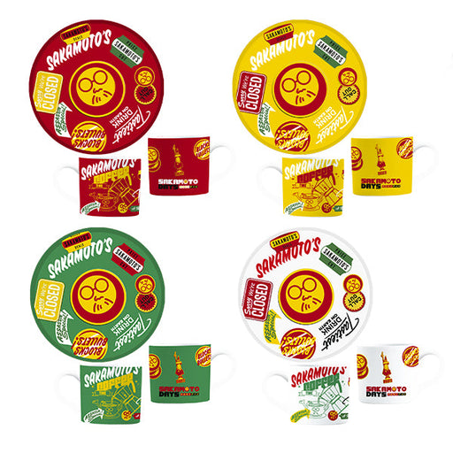 Sakamoto Days Cups and Saucers Set of 4 – Limited Edition Ceramic Collection