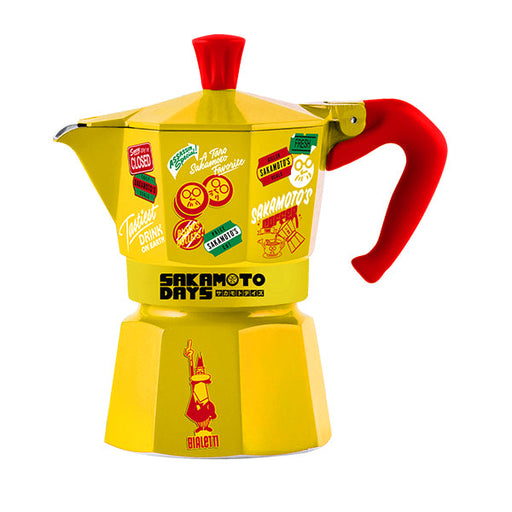 Bialetti x Sakamoto Days Moka Express 3-Cup in Yellow Finish