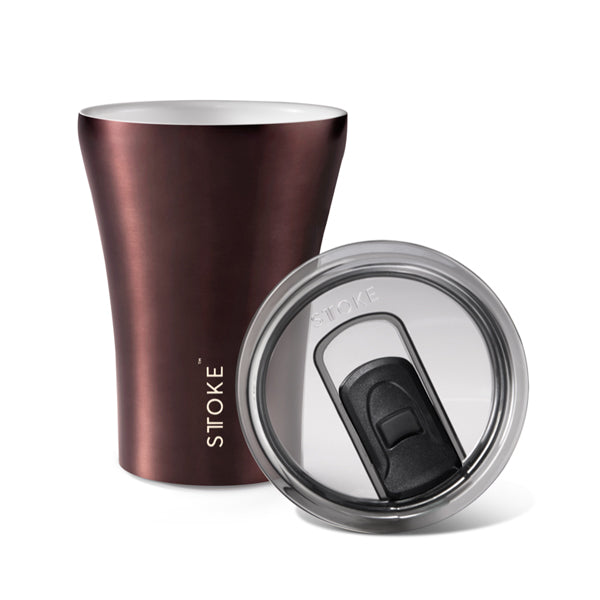 STTOKE Ceramic Reusable Cup Rust Brown 8oz