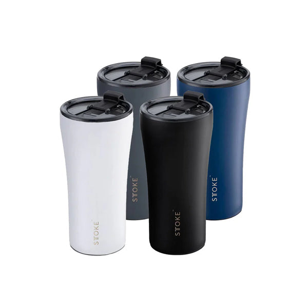 Sttoke Classic Series ceramic reusable coffee cup with insulated stainless steel body and ceramic lining