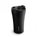 Sttoke Classic Series Black Luxe ceramic reusable coffee cup with insulated stainless steel body and ceramic lining