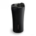 Sttoke Classic Series Luxe Black ceramic reusable coffee cup with insulated stainless steel body and ceramic lining
