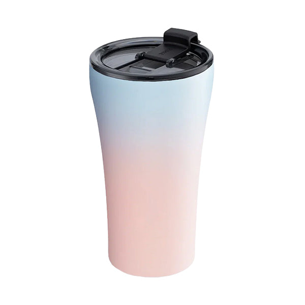 Sttoke Flow Series 12oz Sky Blush reusable coffee cup with ceramic lining and insulated design