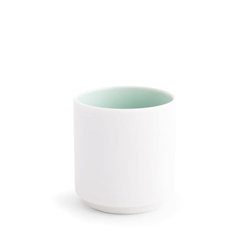 Tajimi Short Tumbler Feijoa handcrafted Japanese ceramic cup in soft green glaze for coffee or tea