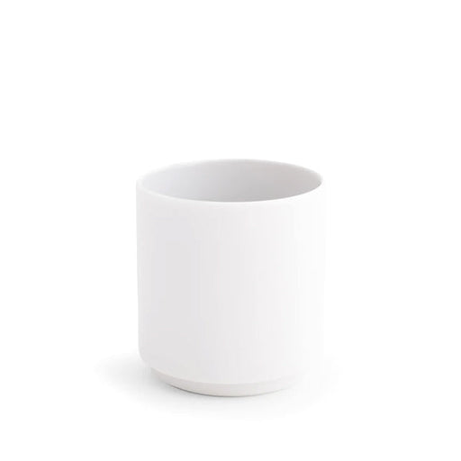 Tajimi Short Tumbler Milk handcrafted Japanese ceramic cup in creamy white glaze for serving coffee or tea