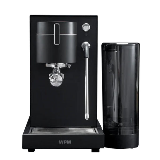 WPM Primus espresso machine in sleek stainless steel with touchscreen interface and gear-pump