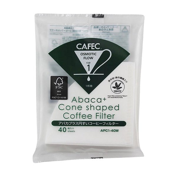 Cafec Abaca Plus Filter Papers 1-2 Cup - 40pk