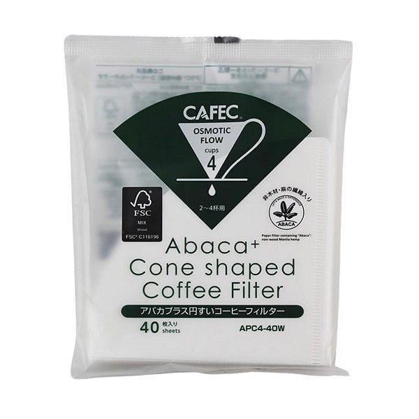 Cafec Abaca Plus Filter Papers 2-4 Cup - 40pk