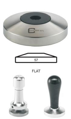 Concept-Art Coffee Tamper Base, 57mm Stainless, Flat, Tamper, Concept-Art - Barista Warehouse