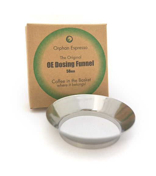 Espresso Orphan Dosing Funnel 58.5mm SS, Dosing Funnel, Espresso - Barista Warehouse