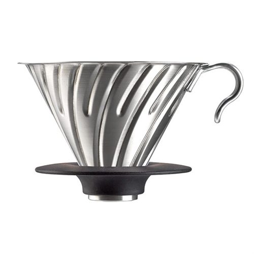 Hario Metal Silver V60 2 Cup, simple, Hario - Barista Warehouse